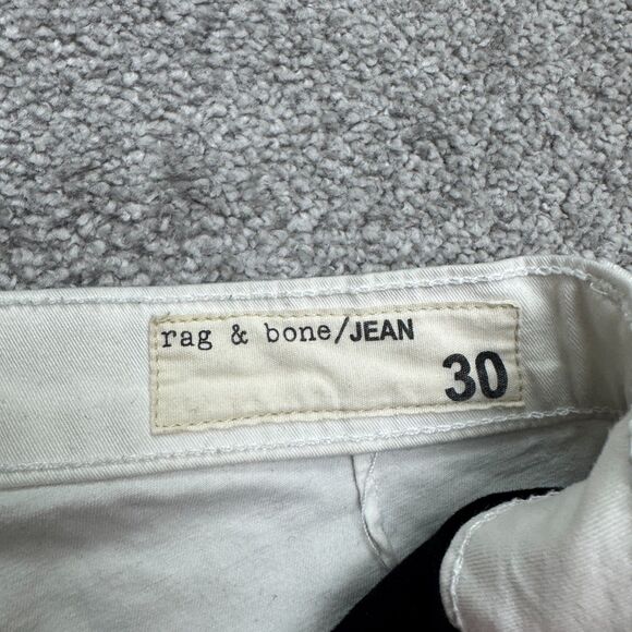 Rag & Bone Colorblock Skinny Ankle Denim Jeans Womens 30 Black White Mid Rise - Picture 6 of 14